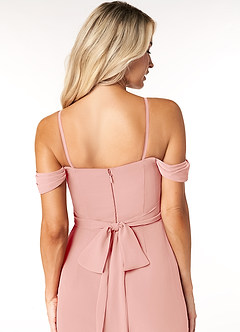 Azazie Joretta Final Sale Rosette A-Line Off the Shoulder Chiffon Convertible Dress image3
