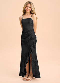front Azazie Buzzy Junior Formal Dress