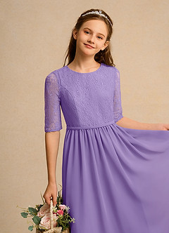 Azazie Pippin Junior Formal Flower Girl Klänningar Klä A-Line i Spets image3