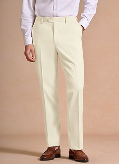front James Ivory Structured Stretch Dress Pants
