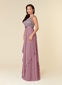 Azazie Xella Mother of the Bride Dresses Vintage Mauve A-Line Lace Chiffon Dress image2
