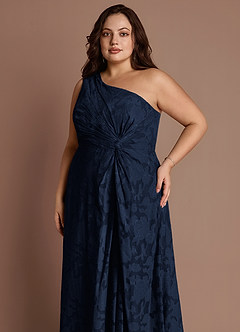 Hermosa Navy One Shoulder Maxi Dress image11
