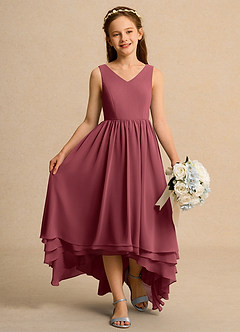 Azazie Kitten Girls Formal Flower Girl Klänningar Klä A-Line i Chiffong image4