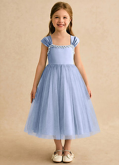 Azazie Yosemite Robe Demoiselle D'honneur Fillette Robe Princesse en Tulle Encolure en Forme de Cœur Eis image3
