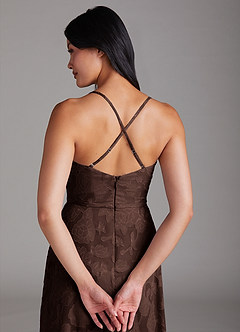 Azazie Naeem Bridesmaid Dresses Ganache A-Line Sweetheart Neckline Floral Burnout Dress image5