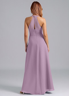 Azazie Dorota Bridesmaid Dresses Wisteria A-Line Pleated Chiffon Dress image2