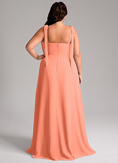Azazie Debra Abiti da Damigella Abito Convertibile A-Line in Chiffon Con Tasche Tramonto image2