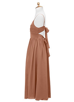 Azazie Zeya Junior Bronzer A-Line Chiffon Dress image9