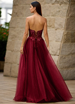Brilliance Rosso Abito da ballo glitterato image2