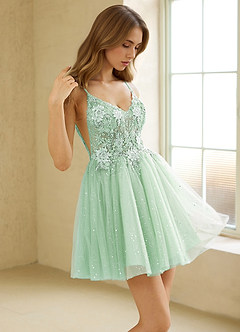 Shimira Green Mini Dress image4