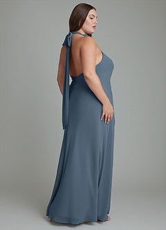 Azazie Velli Bridesmaid Dresses Neptune Mermaid High Neck Chiffon Dress image13