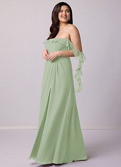 Barbie ♥ Azazie Bridesmaid Dresses A-Line Off the Shoulder Chiffon Floor-Length Dress image11