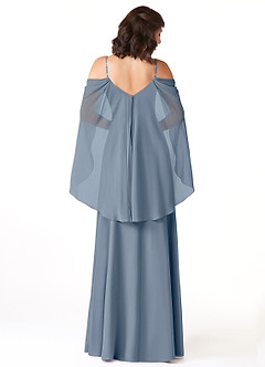 Azazie Cienna Bridesmaid Dresses Twilight A-Line Off the Shoulder Chiffon Dress image2