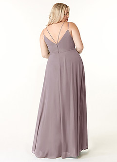 Azazie Janine Bridesmaid Dresses Dusk A-Line V-Neck Chiffon Dress image7