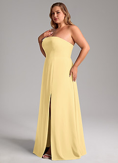 Azazie Wren Bridesmaid Dresses Butter A-Line Side Slit Chiffon Convertible Dress image12
