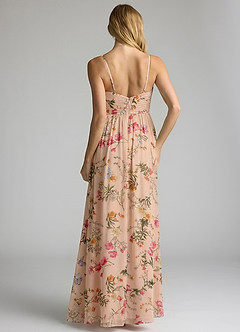 Azazie Alia Brautjungfernkleider A-Linie Plissee Chiffon Kleid Rosenblüten image5