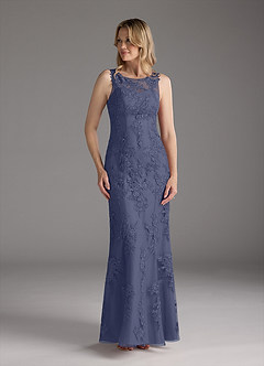 Azazie Whilhelmina vestidos de madre de la novia Vestido de Tormenta de Gasa de Sirena con Encaje image5