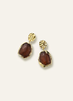 front Molten Resin Drop Earrings