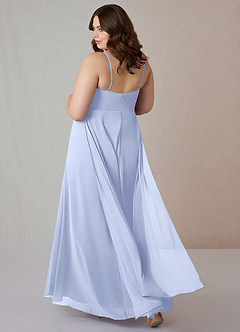 Azazie Emerald Final Sale Ice A-Line Ruffled Chiffon Dress image10