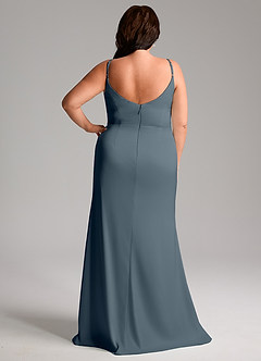 Azazie Deandra Brautjungfernkleider Meerjungfrau-Linie Plissee Stretch-Satin Kleid Zwielichtviolett image2
