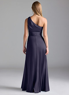 Azazie Dallas Bridesmaid Dresses Stormy A-Line One Shoulder Stretch Satin Dress image2