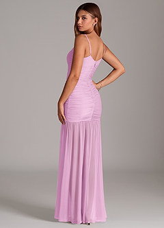 Azazie Aimie Robes de demoiselle d'honneur Robe Sirène en Maille Rose Bonbon image2