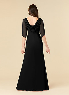 Azazie Magdalene Mère de la mariée Robes Robe Fourreau en Maille Paillettes Noir image4