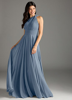 Azazie Charlize Jurken voor bruidsmeisjes Jurk van Chiffon met A-Lijn One-Shoulder Schemering image3