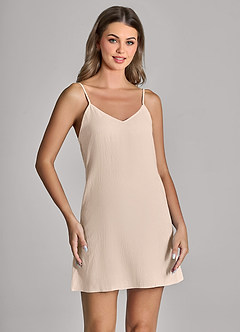 front Matching Color Classic Cloud-Soft Slip Dress