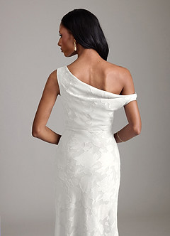 Azazie Emerson Brudepigekjoler Havfrue Off-Shoulder Blomsterudbrændthed Gulv-længde Kjole image7