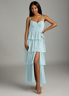 Azazie Kaiden Bridesmaid Dresses Mist A-Line Sweetheart Neckline Chiffon Dress image1