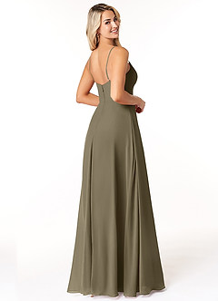 Azazie Moira Bridesmaid Dresses Willow Green A-Line Scoop Chiffon Dress image4