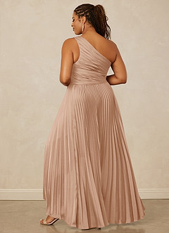 Christian Siriano Bridal for Azazie 1008 Bridesmaid Dresses English Rose A-Line One Shoulder Stretch Satin Dress image14