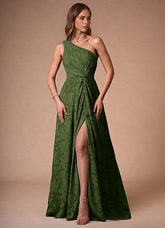 Hermosa Olive One Shoulder Maxi Dress image4