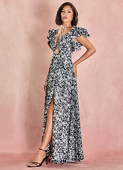 Sasha Black White Maxi Dress image4