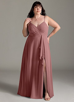 Azazie Akita Bridesmaid Dresses Desert Rose A-Line Chiffon Dress image5