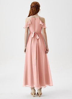 Azazie Chaya Junior Rosette A-Line Off the Shoulder Chiffon Dress image2