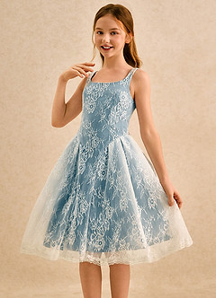 Azazie Cubbie Girls Formal Flower Girl Dresses Bermuda A-Line Lace Dress image3