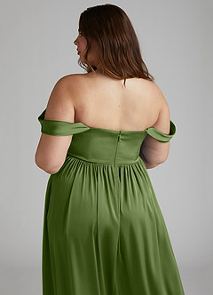 Azazie Morana Bridesmaid Dresses Juniper A-Line Off the Shoulder Stretch Satin Convertible Dress image18