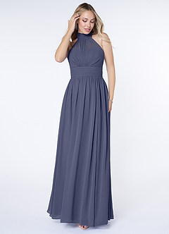 Azazie Iman Bridesmaid Dresses Stormy A-Line A-Line Ruched Chiffon Dress image8
