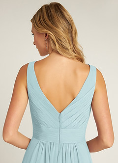 Azazie Pierrette Bridesmaid Dresses Mist A-Line Pleated Chiffon Dress image6