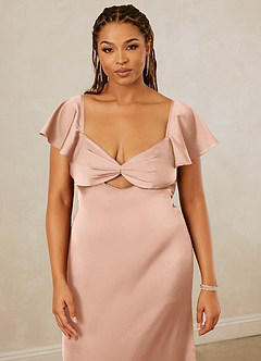 Christian Siriano Bridal for Azazie 1005 Brautjungfernkleider Etui Herzausschnitt Stretch-Satin Kleid Roségold image14