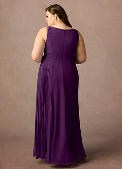 Azazie Galvan Mère de la mariée Robes Robe Trapèze en Mousseline de soie Paillettes Grain De Raisin image7