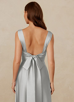 Christian Siriano Bridal for Azazie 1001 Robes de demoiselle d'honneur Robe Trapèze en Satin extensible Encolure en Forme de Cœur Argent image9