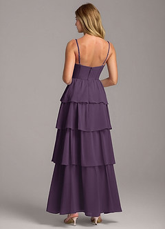 Azazie Alanna Vestidos de madrinha de casamento Vestir Ameixa de Chiffon de Linha A com Decote em coração image7