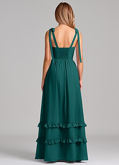 Azazie Anastacia Bridesmaid Dresses Peacock A-Line Sweetheart Neckline Chiffon Dress image2