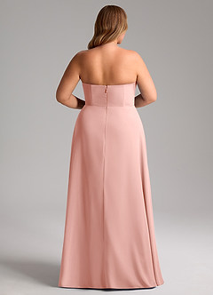 Azazie Wren Bridesmaid Dresses Rosette A-Line Side Slit Chiffon Convertible Dress image15