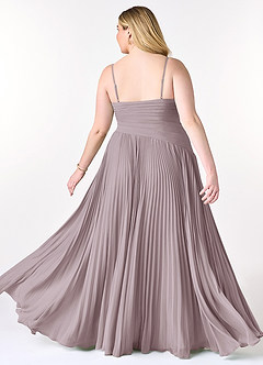 Azazie Vini Bridesmaid Dresses Dusk A-Line V-Neck Pleated Chiffon Dress image9