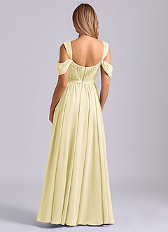 Azazie Koa Brudtärnklänningar Klä av A-Linje i Chiffong Av axeln Citronsorbet image2