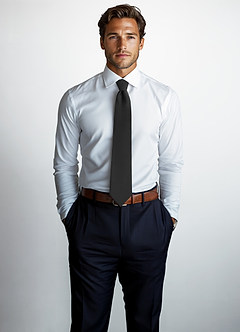 front Stretch Satin Wide Tie